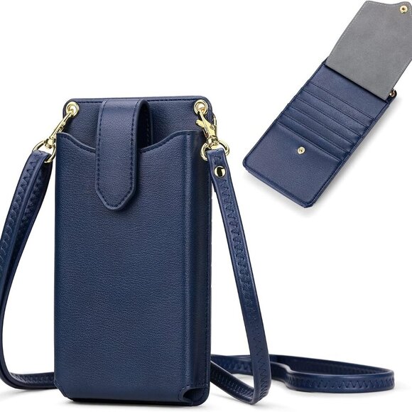 Small Crossbody Cell Phone Purse for Women Vegan Leather Crossbody Phone Bag wit - Picture 1 of 7